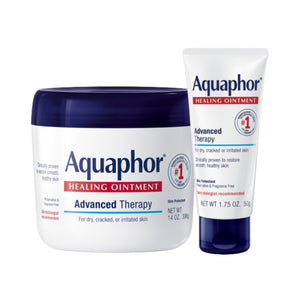 Aquaphor Healing Ointment Advanced Therapy Set 14 oz jar and 1.75 oz tube