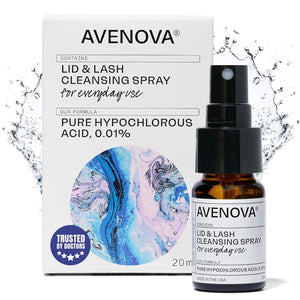 Avenova 20ml Bottle Eyelid and Eyelash Cleanser Spray - Clear Medical Grade Bottle