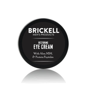 Brickell Men's Restoring Under Eye Cream Jar - Premium Natural Anti-Aging Formula for Men