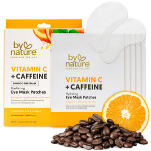 By Nature Vitamin C and Caffeine Hydrating Under Eye Mask Patches for Dark Circles and Puffiness – 5 Pairs