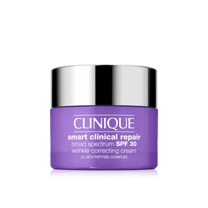 Clinique Smart Clinical Repair SPF 30 Mini 0.5 Fl Oz jar – travel-sized anti-aging day moisturizer.