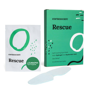 CorneaCare Rescue Hydrogel Self Cooling Eye Compress Packs - Travel Friendly Fast Relief for Puffy Eyes