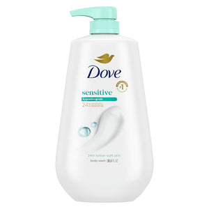 Dove Sensitive Skin Body Wash with Pump 30.6 oz gentle moisturizing cleanser