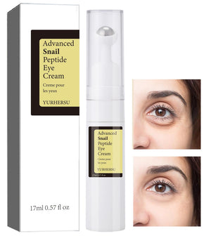 ELCHHIRSCH Snail Peptide Under Eye Cream tube featuring a built-in 360-degree massaging roller ball.