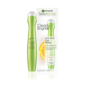Garnier SkinActive Clearly Brighter Anti-Puff Eye Roller 0.5 fl oz Tube with Metal Rollerball Applicator
