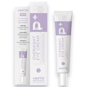 25g tube of Korean Vegan Eye Cream with Peptide and Vitamin C for dark circles and anti-aging treatment.