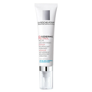 La Roche-Posay Redermic R Eyes Retinol Eye Cream tube for sensitive skin wrinkle treatment.