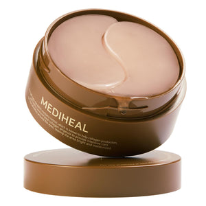 Mediheal Retinol Collagen Eye Ampoule Patch Jar - 60 Clear Hydrogel Pads with Sealing Cap and Spatula