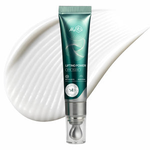 MyIDi Rejuvenating Anti-Aging Eye Serum tube, 15ml, highlighting the 5-Peptide complex and Ceramide for eye lifting and wrinkle treatment.