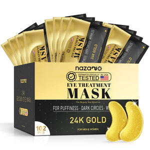 NAZANO 24K Gold Under Eye Patches 102 Pcs