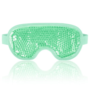 NEWGO cooling eye mask blue green cold ice pack for puffy eyes dark circles headache and stress relief