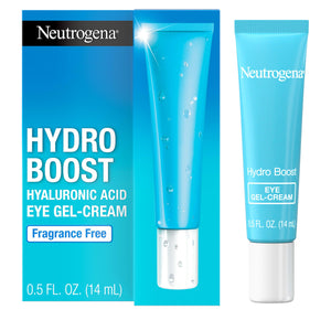 Neutrogena Hydro Boost Under Eye Cream tube for 24-hour hydration.