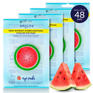 SpaLife watermelon cooling eye pads hydrating under eye patches for puffiness dark circles and tired eyes