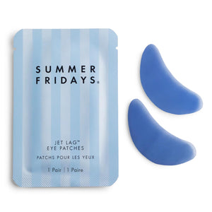 Box of 6 pairs Summer Fridays Jet Lag Under Eye Patches with Caffeine and Peptides for hydrating and depuffing.