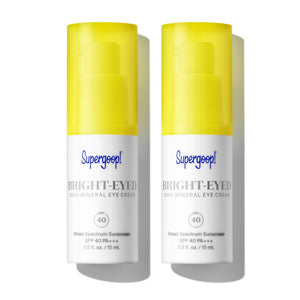 Pack of 2 Supergoop! Bright-Eyed 100% Mineral Eye Cream SPF 40 Tubes - Double Supply for Daily Protection