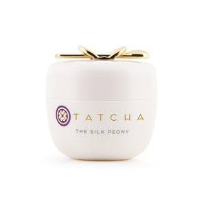 Tatcha The Silk Peony Melting Under Eye Cream jar 15ml, featuring its signature elegant packaging and rich, melting texture.