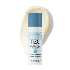 TIZO Eye Renewal SPF 20 Tube - Mineral Sunscreen Eye Cream for Sensitive Under-Eye Protection