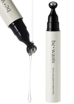 A single bewants Phyto Collagen Serum Roller stick featuring a cooling massage tip for under-eye treatment.