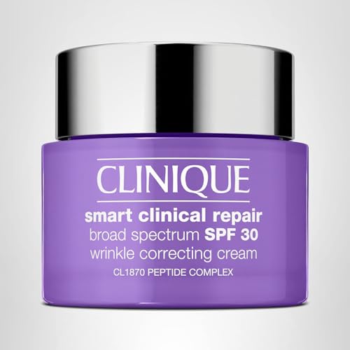 Clinique Smart Clinical Repair Broad Spectrum SPF 30 Wrinkle Correcting Cream (75ml / 2.5 Fl Oz) – Triple-Action Protecting & Repairing Moisturizer
