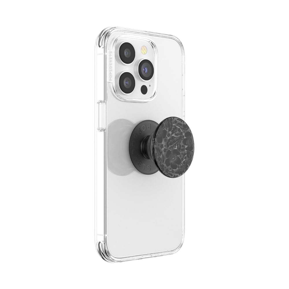PopSockets Adhesive Phone Grip, Holder, Phone Stand, Plants - Black Lace