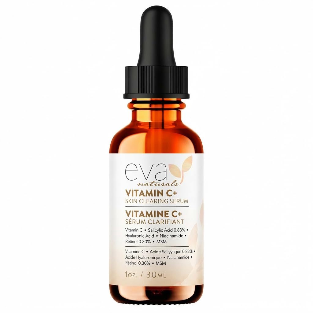 Vitamin C Serum for Face with Retinol (0.30%) & Salicylic 0.83% + Hyaluronic | Skin Refining Facial Serum for Uneven Tone, Texture & Hydration | Lightweight Daily Skincare for All Skin Types