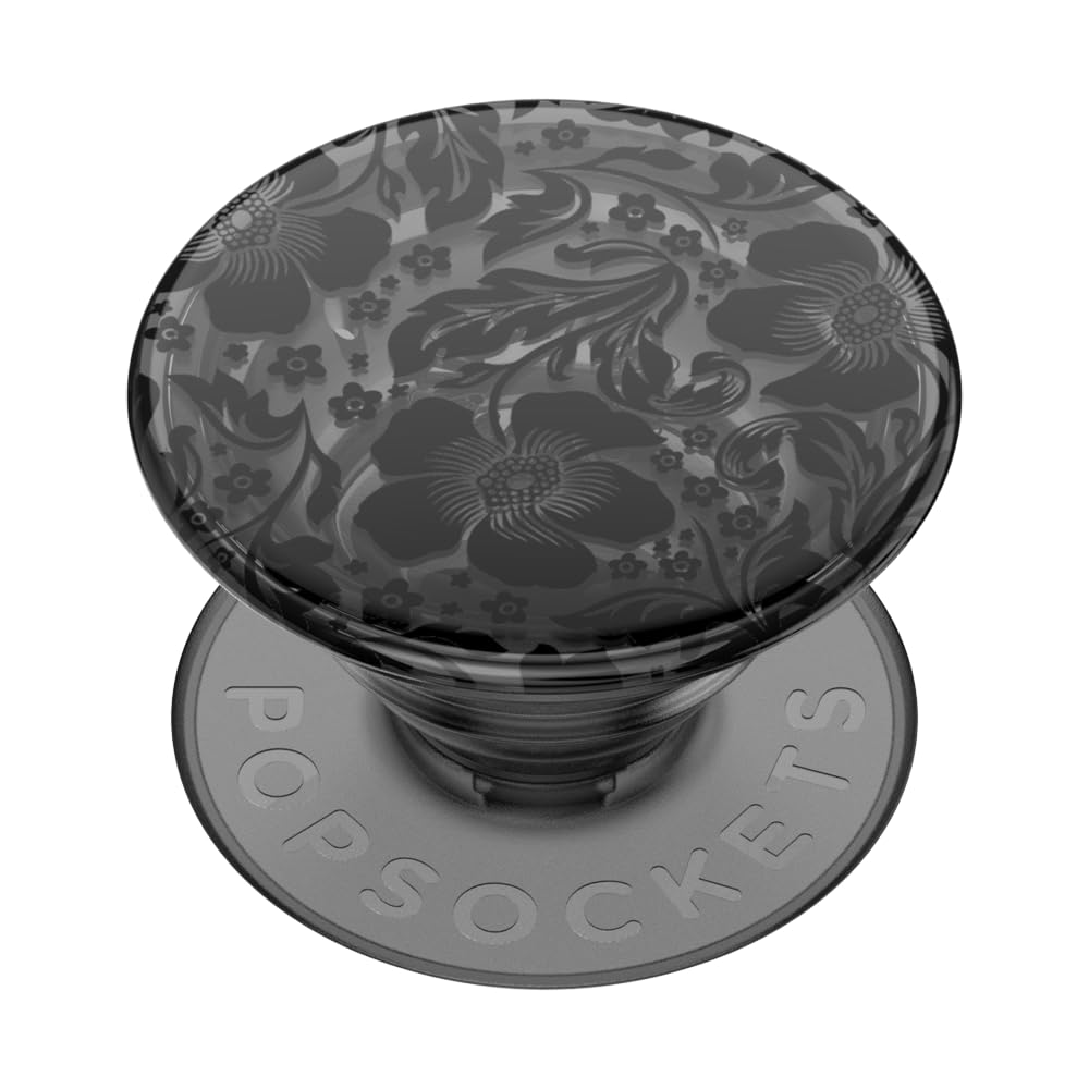 PopSockets Adhesive Phone Grip, Holder, Phone Stand, Plants - Black Lace