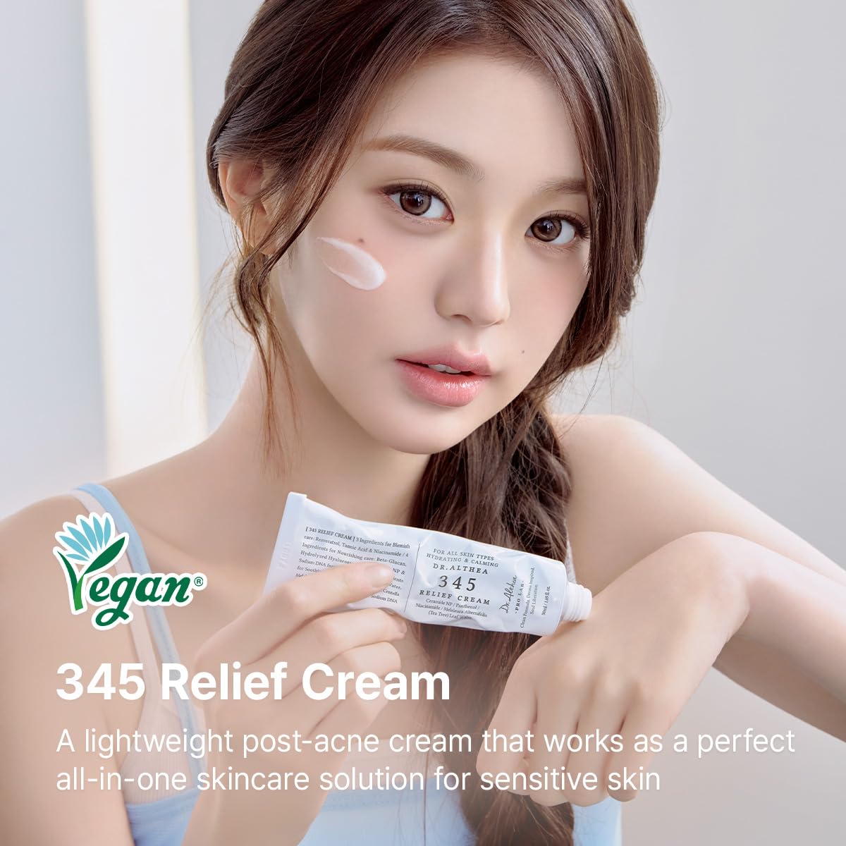 Dr.Althea 345 Relief Cream | Moisturizer for Soothing Recovery and Blemish Care with PDRN & Niacinamide | Korean Vegan Skin Care for All Skin Types, 1.69 Fl Oz (Ver.2 - Pack of 2)