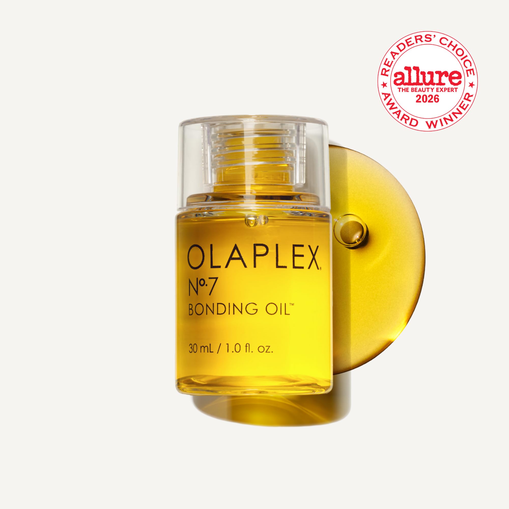 Olaplex No. 7 Bonding Oil, Concentrated High Shine Oil, Heat Protectant, Visibly Smooths & Softens Hair, Added Color Vibrancy, Up to 72 Hour Frizz Control, For All Hair Types, 1 fl oz