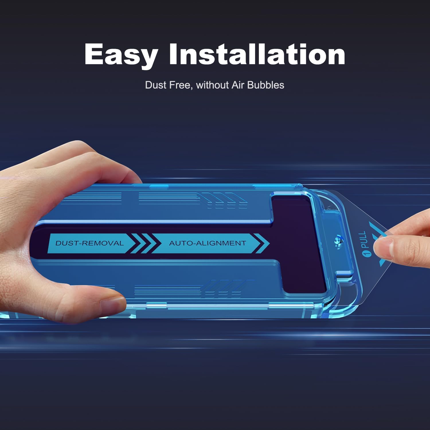 EGKimBa for iPhone 16 Pro Privacy Screen Protector, Gradient Color Tempered Glass, Bubble Free, Easy Installation, Auto Dust-Elimination, Anti Blue Light