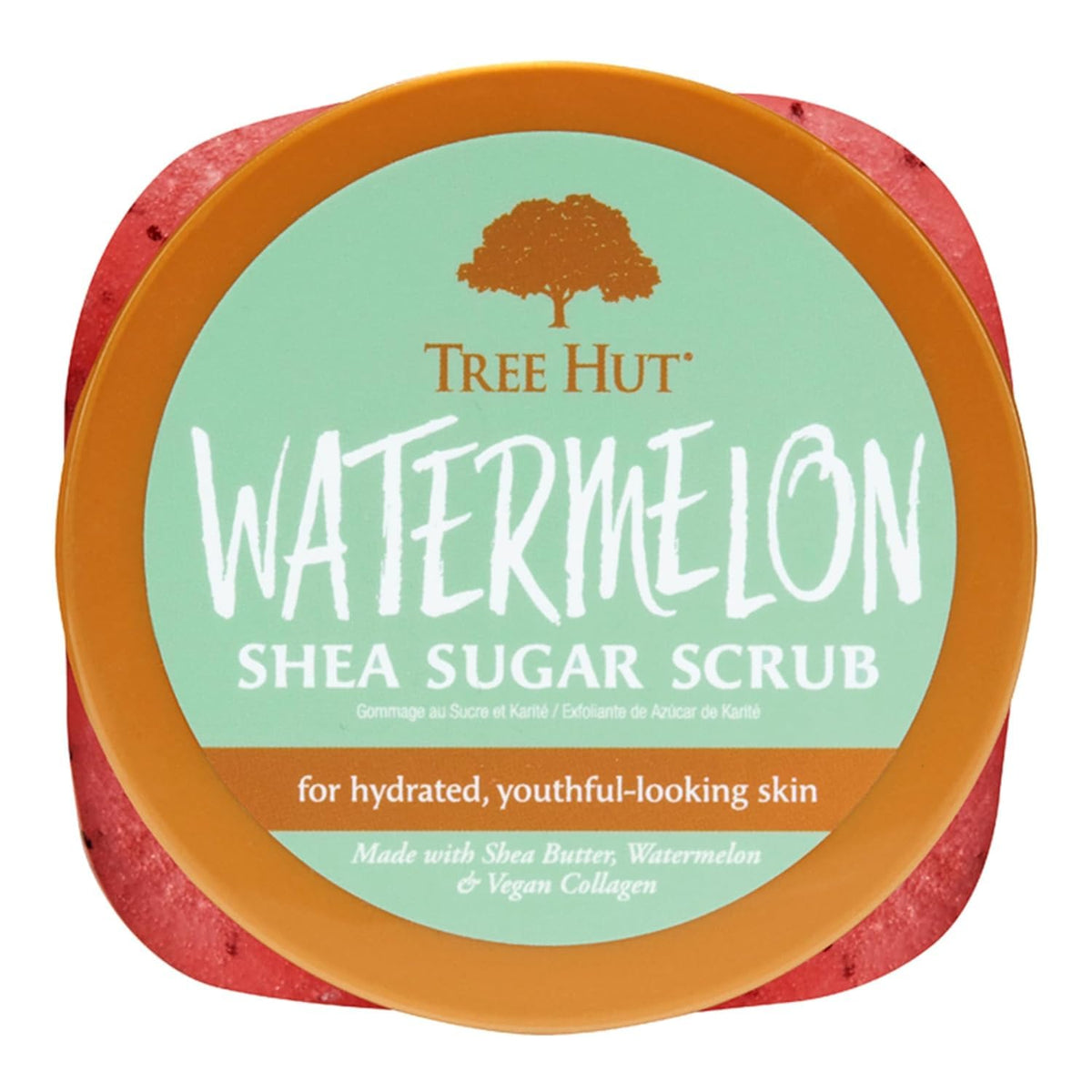 Tree Hut Watermelon Body Scrub, Exfoliating & Hydrating Sugar Scrub with Shea Butter & Essential Oils, Smooth Skin, Body Exfoliator For All Skin Types, Self Care Gifts for Women, Vegan, 18 Oz