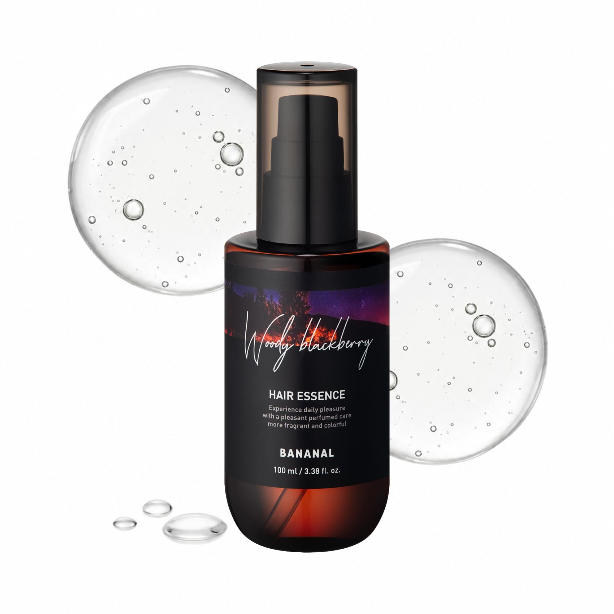 BANANAL 2-in-1 Hair Serum & Perfume Oil - Korean Hair Care, Moroccan Argan Oil & 12 Amino Acids for Dry Damaged Hair, Anti-Frizz Glass Hair Shine, Paraben-Free, Woody Blackberry, 3.38 fl oz