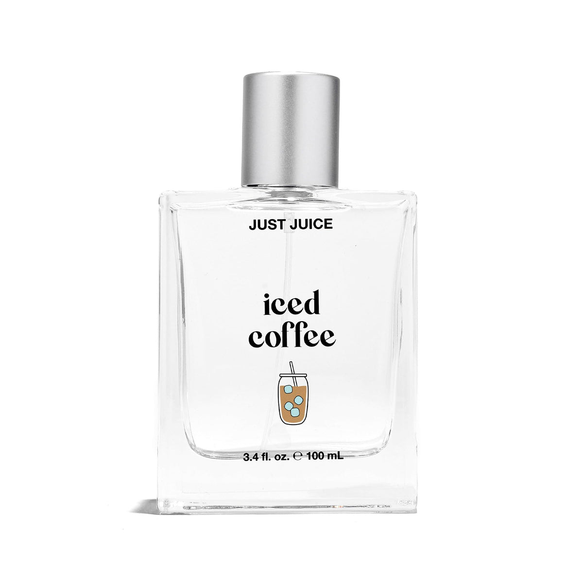Just Juice Iced Coffee - Creamy and Sweet Gourmand Perfume for Women and Men with Oat Milk, Coffee Bean, Vanilla Cold Foam, Amber Notes - 3.4 oz