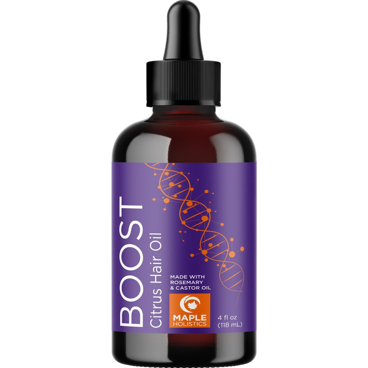Volumizing Rosemary Hair Oil Serum - Moisturizing Scalp and Hair Oil for Men & Women Infused with Amla Black Castor Pumpkin Argan & Jojoba - Lightweight Hydrating Vegan & Color Safe (Citrus Scent)