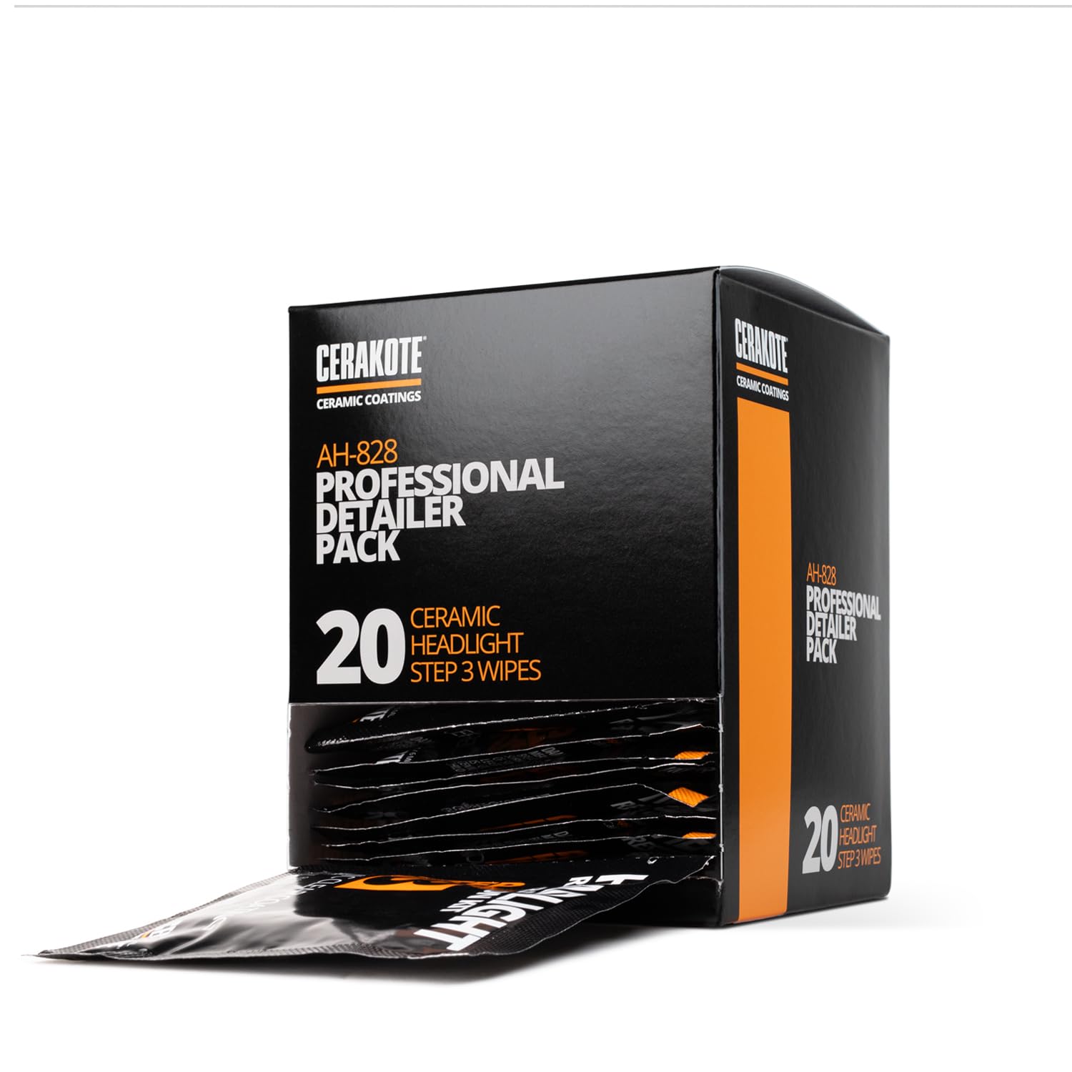 CERAKOTE® Ceramic Headlight Restoration Professional Detailer Pack (20 Ceramic Wipes) - Brings Headlights Back to Like New Condition - Step 3 Only