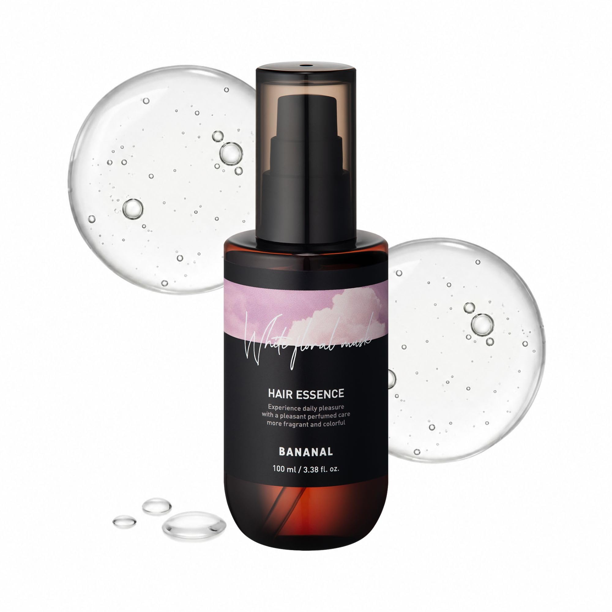 BANANAL 2-in-1 Hair Serum & Perfume Oil - Korean Hair Care, Moroccan Argan Oil & 12 Amino Acids for Dry Damaged Hair, Anti-Frizz Glass Hair Shine, Paraben-Free, White Floral Musk, 3.38 fl oz