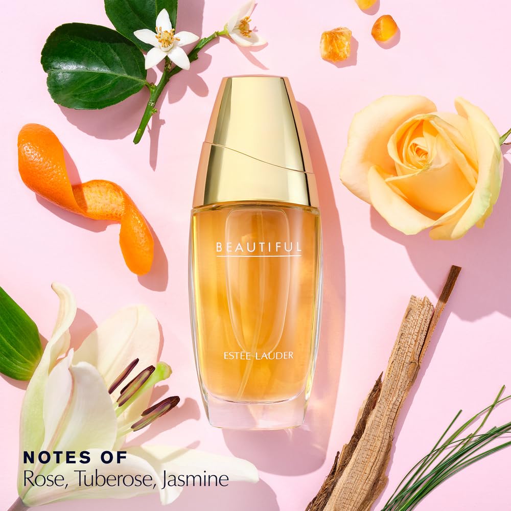 Estée Lauder Beautiful Eau de Parfum Spray with Notes of Rose, Lily, Tuberose & Orange Flower | Floral Perfume for Women | Perfumes for Women, 2.5 Fl Oz