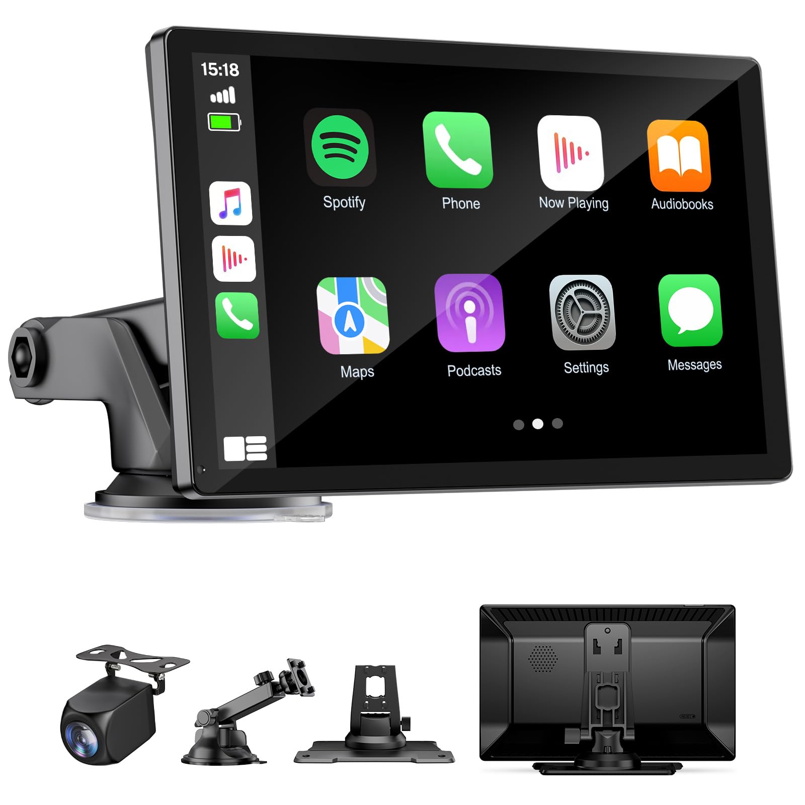 9" Wireless Apple Carplay Screen for Car with OTA Update, Backup Camera