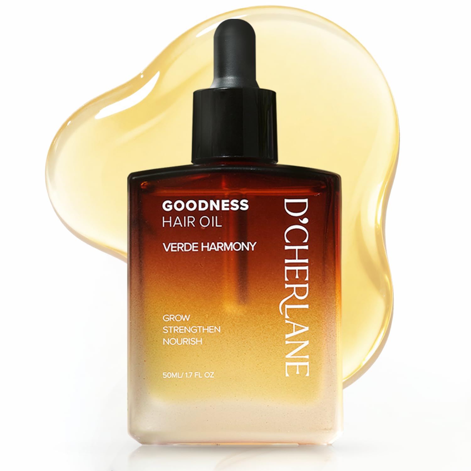 D'Cherlane Hair Growth Oil – Scalp Treatment with Rosemary, Argan, Coconut & Castor Oil Organic | Lightweight, Non-Greasy Formula for Fuller, Thicker, Stronger Strands | For All Hair Types