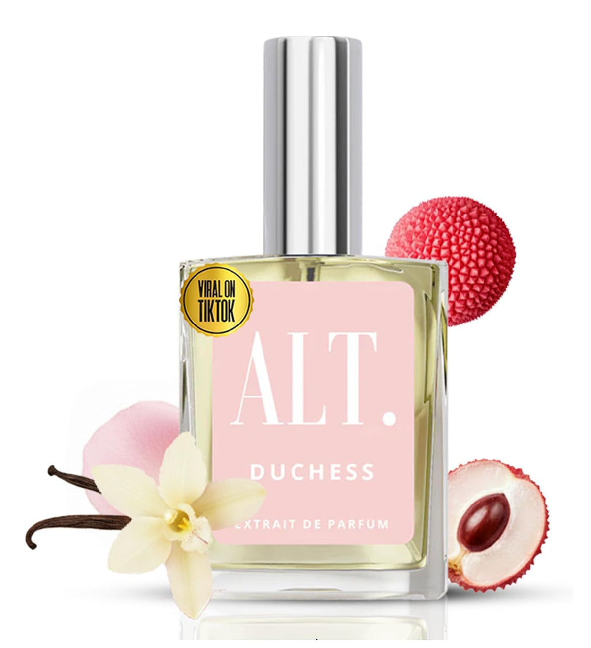 ALT. FRAGRANCES Duchess - Inspired by De.lina Fragrance, Extrait de Parfum, Long Lasting Perfume for Women, Floral Fruity Scent with Lychee Rose Musk, 60ml
