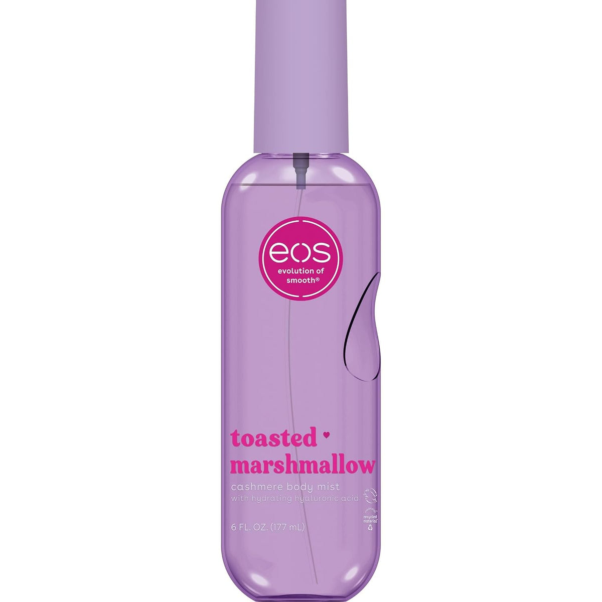 eos Cashmere Body Mist, Toasted Marshmallow, Toasted Vanilla, Sweet Marshmallow, Hair Mist, Body Spray for Women Moisturizing, Hyaluronic Acid, Vanilla Body Spray, Vegan, Cruelty-free, 6 fl oz