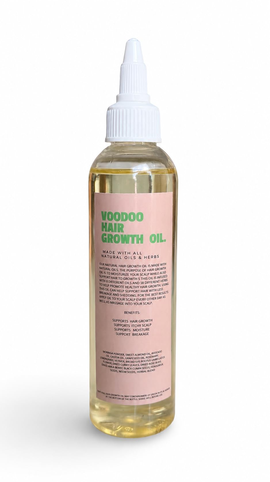 Glossed By Nae Voodoo Hair Growth Oil - Infused with Rosemary, Lemongrass, Grapeseed & Castor Oil for Hair Growth, Scalp Itchiness & Dry Scalp - 4 Fl Oz - All Hair Types