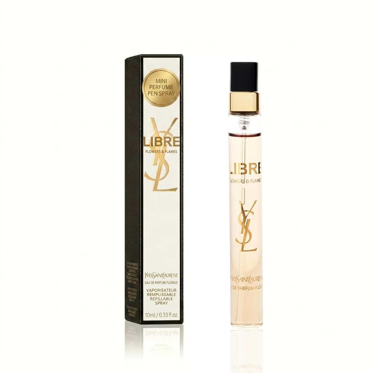 Yves Saint Laurent Libre Flowers & Flames Eau De Parfum Florale Spray for Women, Travel Size 0.33 Fl Oz