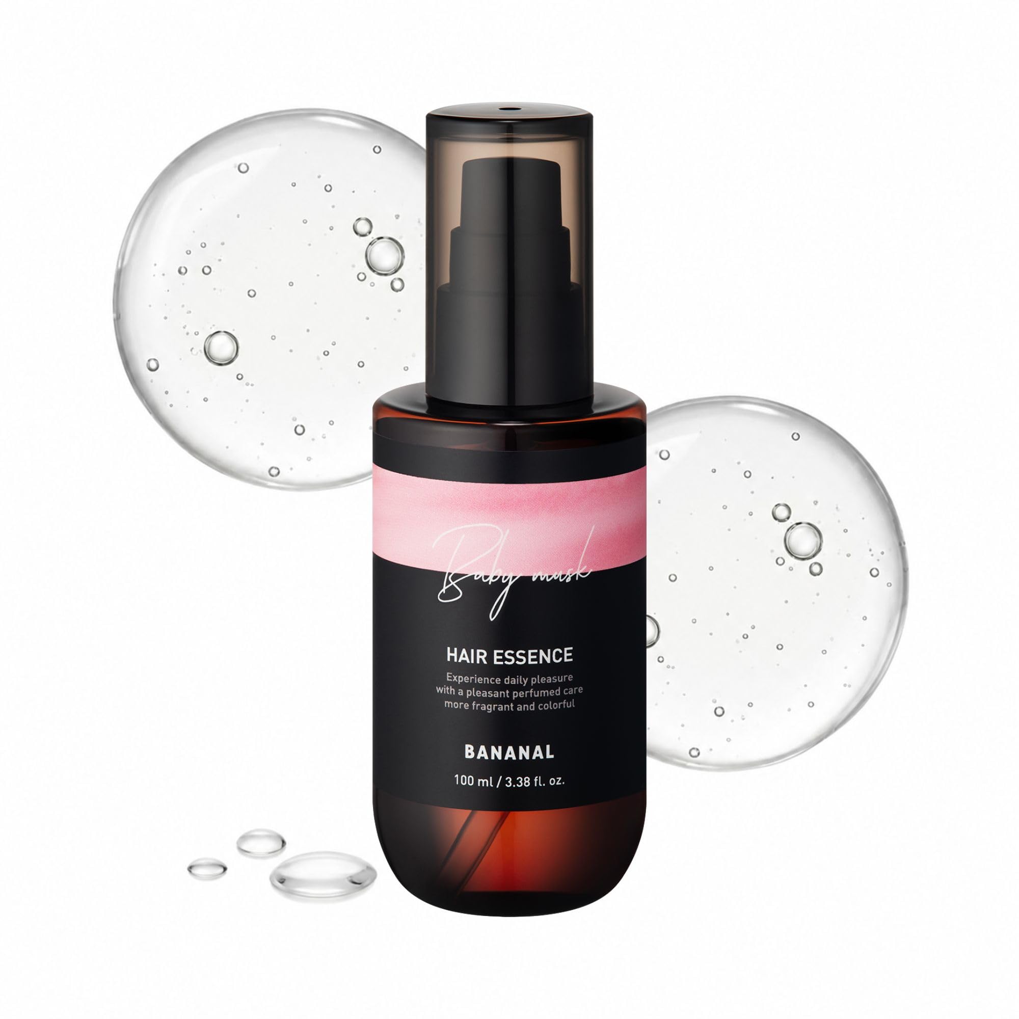 BANANAL 2-in-1 Hair Serum & Perfume Oil - Korean Hair Care, Moroccan Argan Oil & 12 Amino Acids for Dry Damaged Hair, Anti-Frizz Glass Hair Shine, Paraben-Free, Baby Powdery Musk, 3.38 fl oz