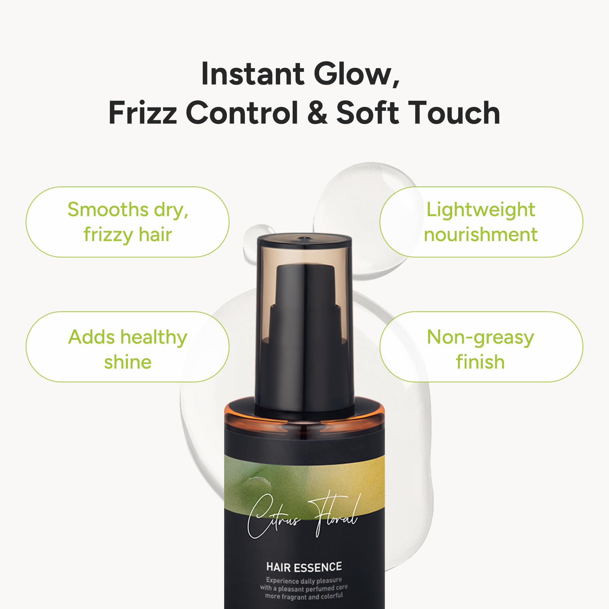 BANANAL 2-in-1 Hair Serum & Perfume Oil - Korean Hair Care, Moroccan Argan Oil & 12 Amino Acids for Dry Damaged Hair, Anti-Frizz Glass Hair Shine, Paraben-Free, Citrus Floral, 3.38 fl oz