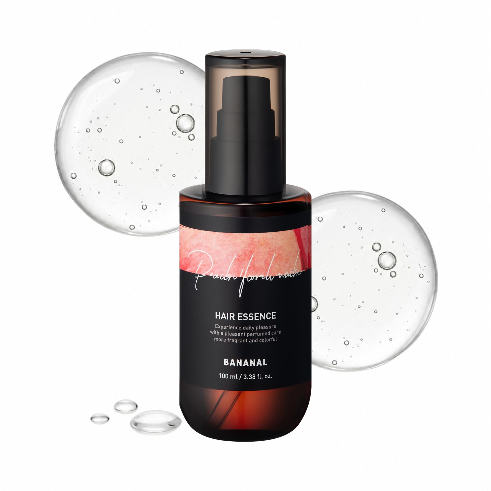 BANANAL 2-in-1 Hair Serum & Perfume Oil - Korean Hair Care, Moroccan Argan Oil & 12 Amino Acids for Dry Damaged Hair, Anti-Frizz Glass Hair Shine, Paraben-Free, Peach Floral Musk, 3.38 fl oz