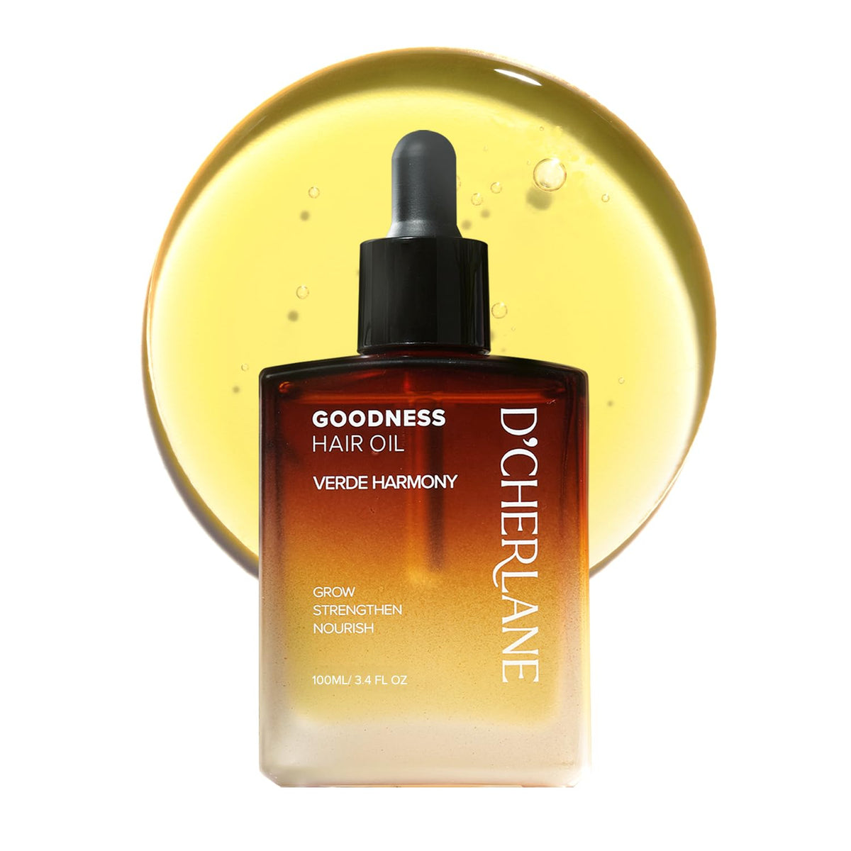 D'Cherlane Hair Growth Oil – Scalp Treatment with Rosemary, Argan, Coconut & Castor Oil Organic | Lightweight, Non-Greasy Formula for Fuller, Thicker, Stronger Strands | For All Hair Types