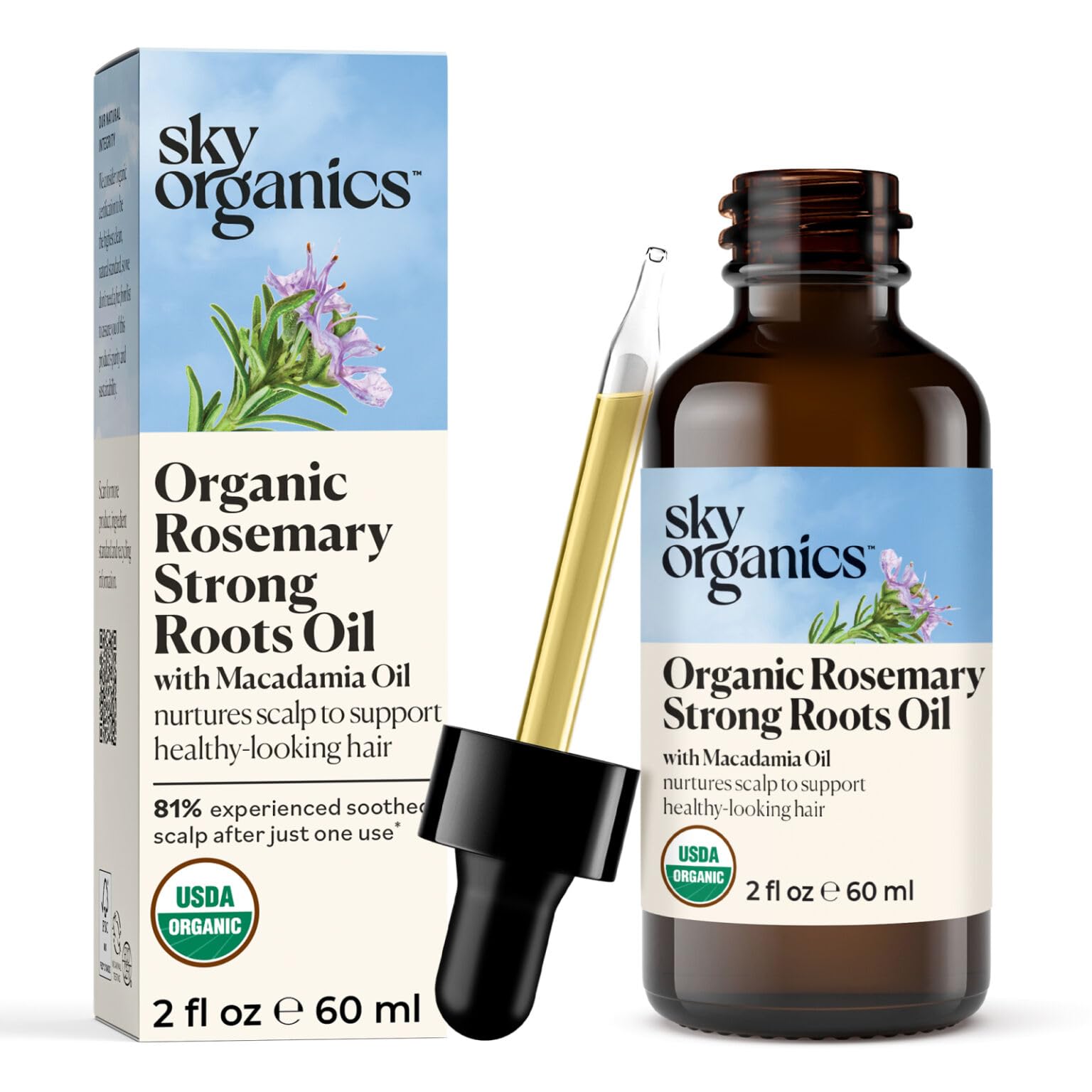 Sky Organics Organic Rosemary Strong Roots Oil, Hair & Scalp Serum 2 fl oz