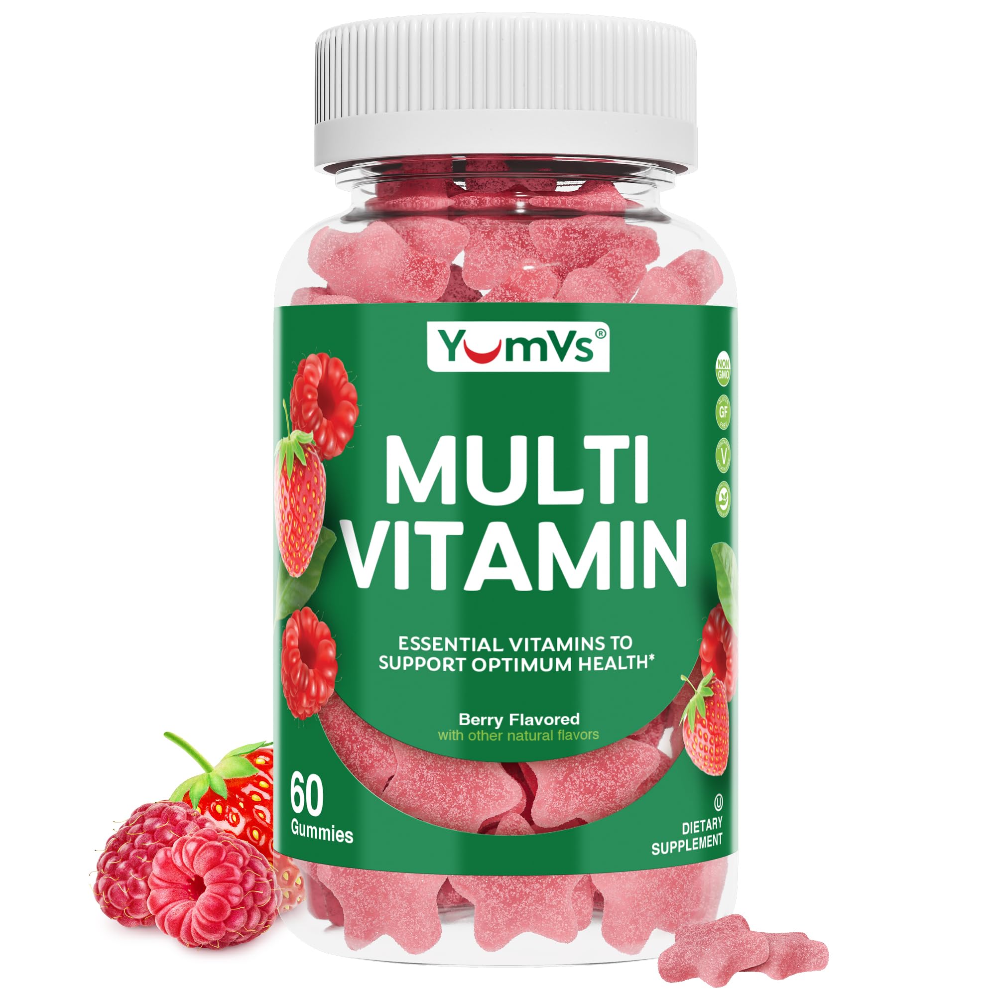 Multivitamin Gummies for Adults, Daily Gummy Vitamin for Women & Men, Immune Support Multivitamin Supplement, Ault Multi VIT Vitamin with Vitamins A, C, D, E, B-6, B-12, Zinc - 60 Gummies