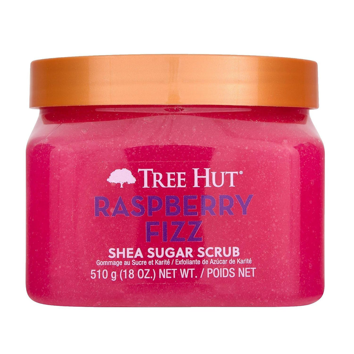 Tree Hut Raspberry Fizz Body Scrub, Exfoliating & Hydrating Sugar Scrub with Shea Butter & Essential Oils, Smooth Skin, Body Exfoliator For All Skin Types, Self Care Gifts for Women, Vegan, 18 Oz