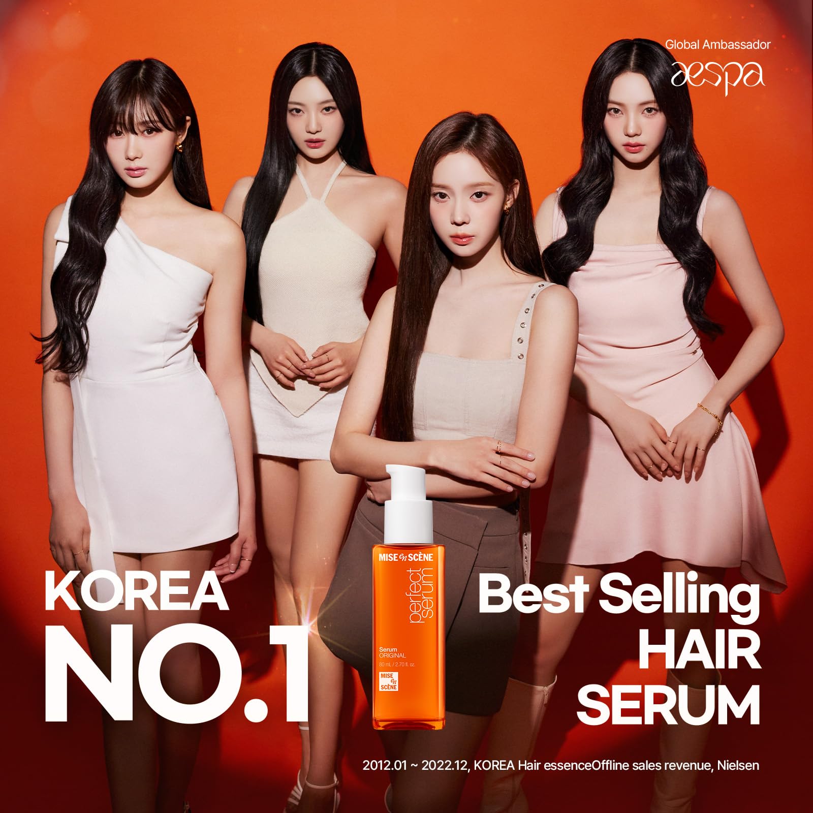 Mise En Scene Perfect Serum Original - Heat Protectant Hair Oil for Frizzy & Dry | Argan Oil | Visibly Smooths & Softens | Add Shine All Hair Types | Damage Repair | Fruity Floral Scent, 2.7 Fl Oz.